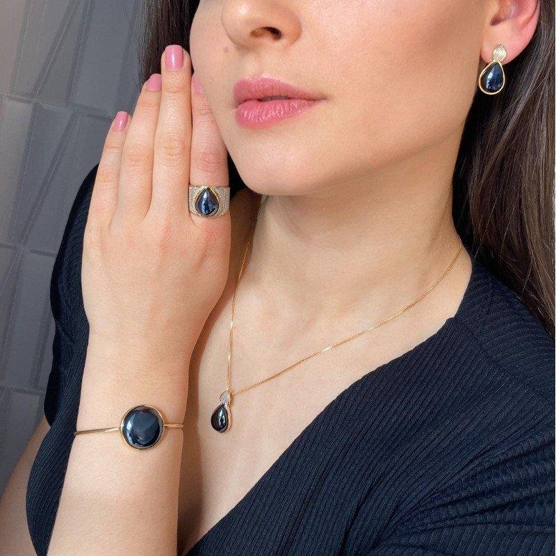 PULSEIRA FOLHEADO A OURO COM EFEITO PEROLADO 