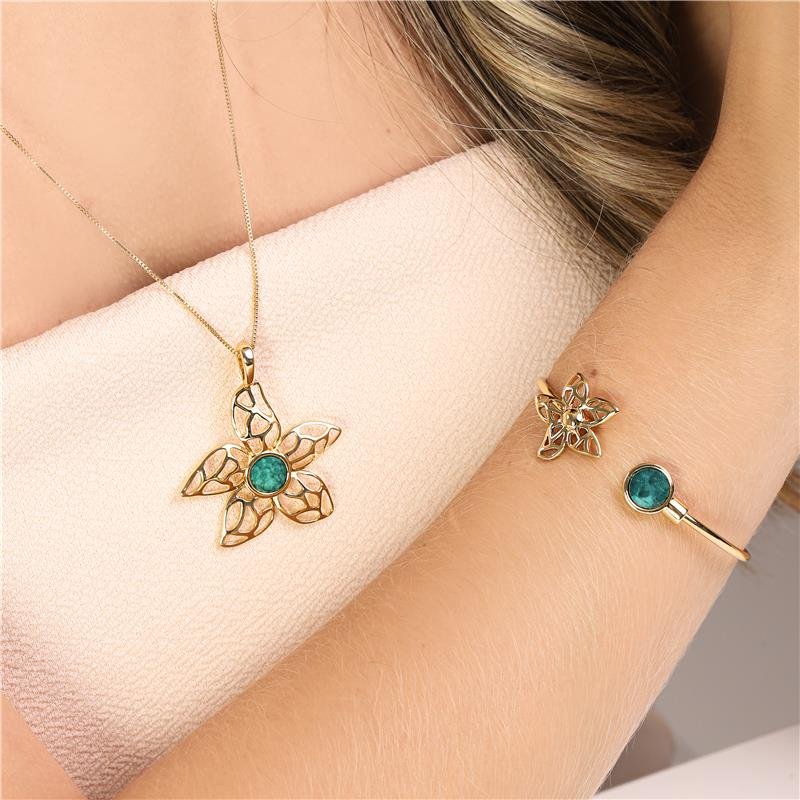 PULSEIRA FOLHEADO A OURO