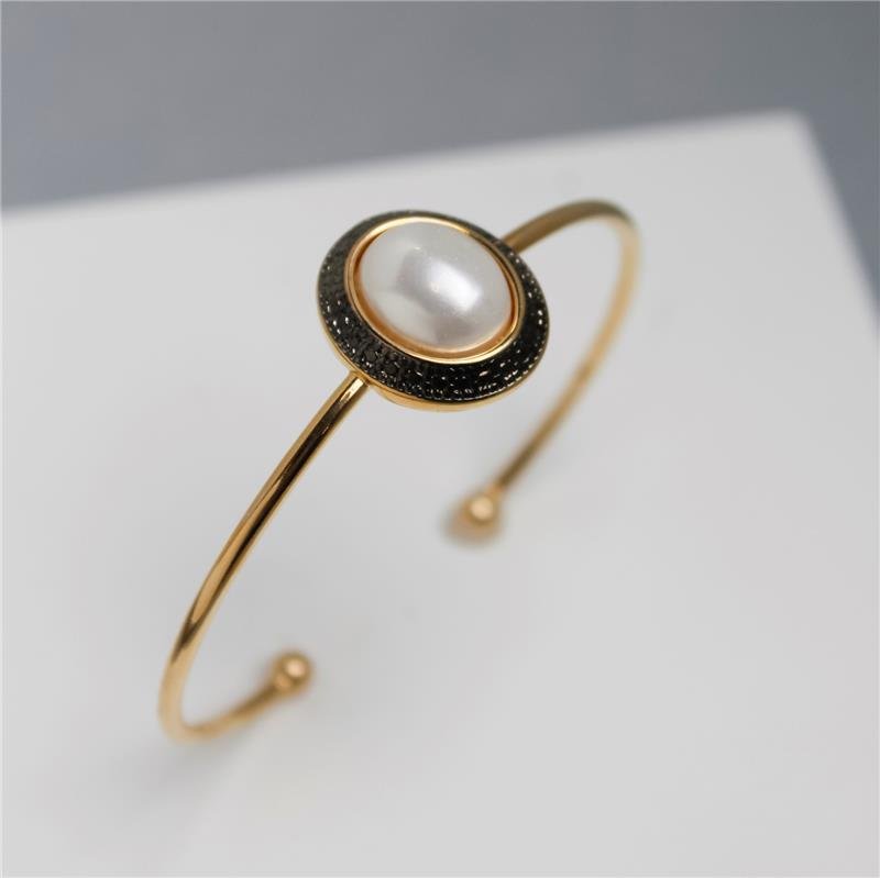 PULSEIRA FOLHEADO A OURO E RÓDIO NEGRO