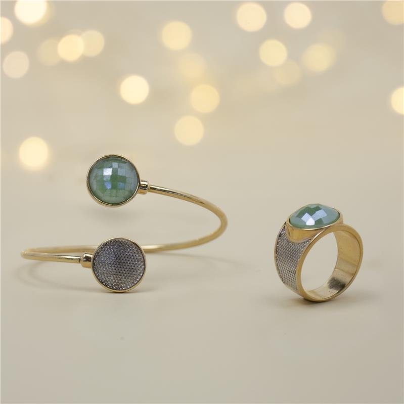 PULSEIRA FOLHEADO A OURO E RÓDIO BRANCO