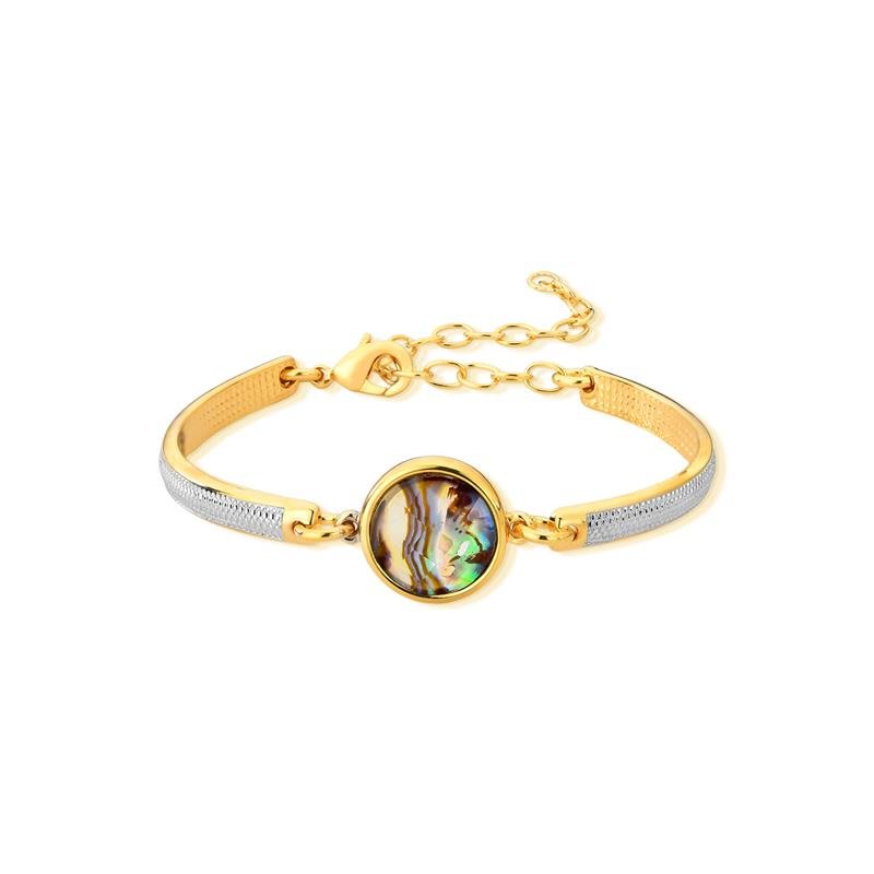 PULSEIRA FOLHEADO A OURO E RÓDIO BRANCO
