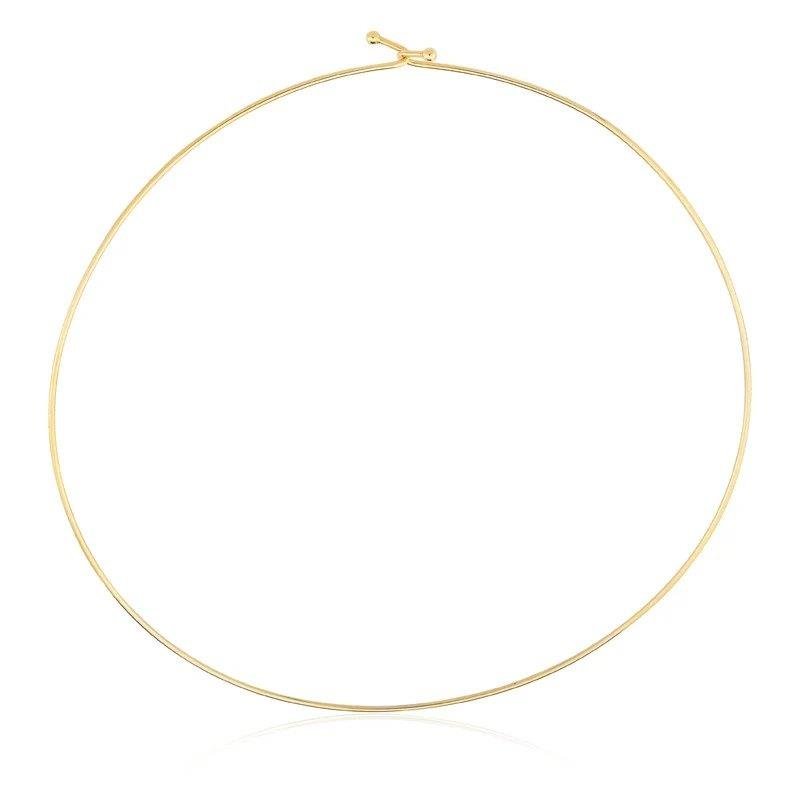 CHOKER FOLHEADO A OURO