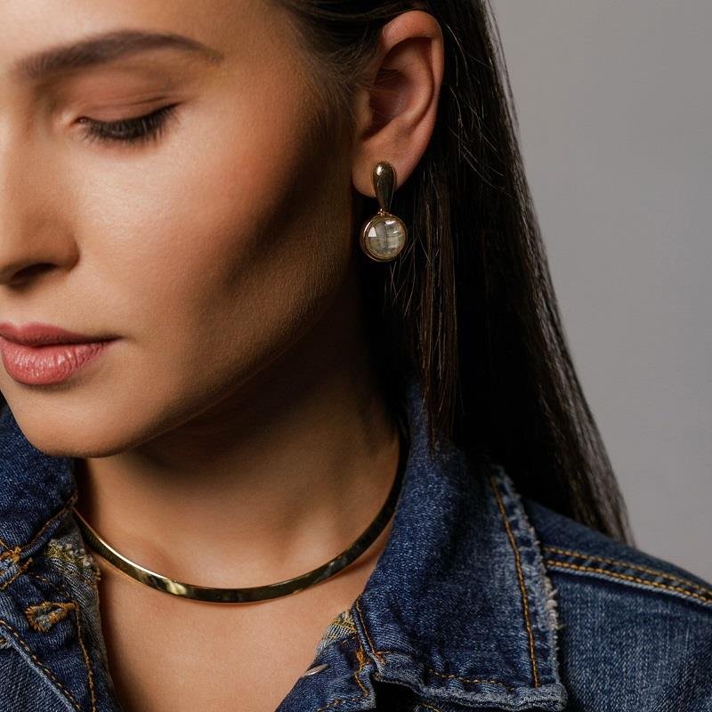 CHOKER FOLHEADO A OURO