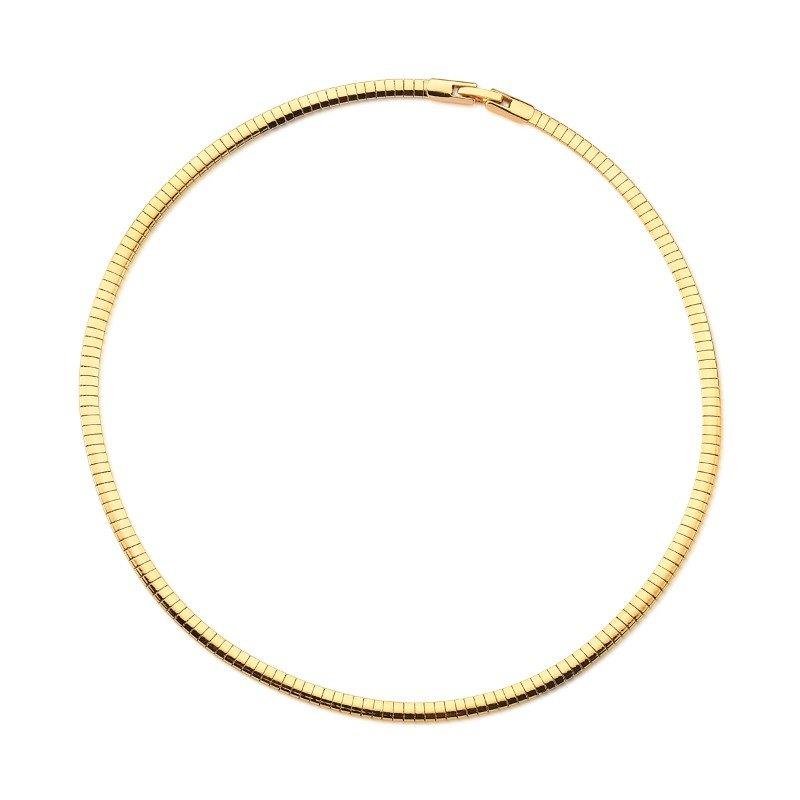 CORRENTE/CHOKERS FOLHEADO A OURO