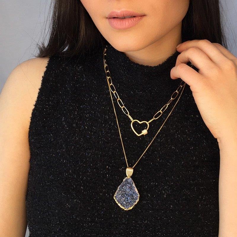 CORRENTE/CHOKERS FOLHEADO A OURO