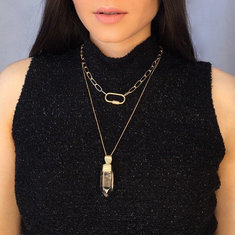 CORRENTE/CHOKERS FOLHEADO A OURO