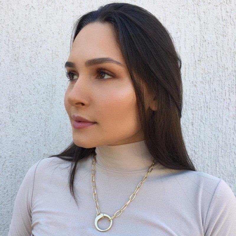 CORRENTE/CHOKERS FOLHEADO A OURO