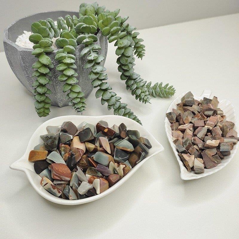 KIT DE PEDRAS NATURAIS POLIDAS DE 250G - JASPE POLICROMÁTICO