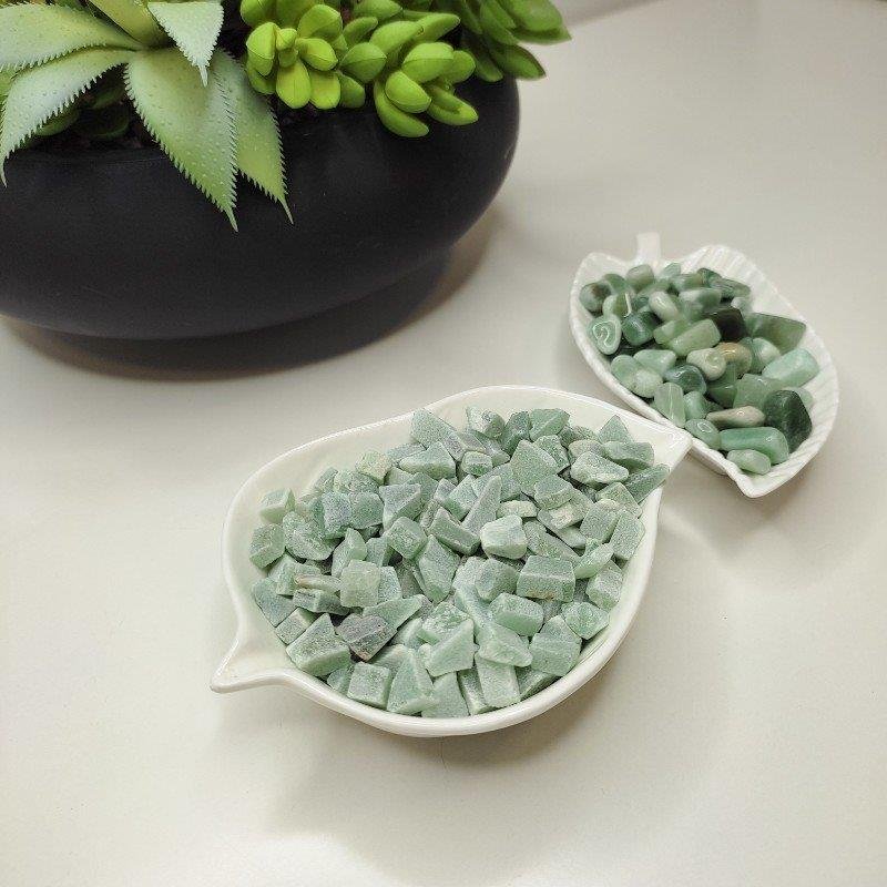 KIT DE PEDRAS NATURAIS BRUTAS 250G - QUARTZO VERDE