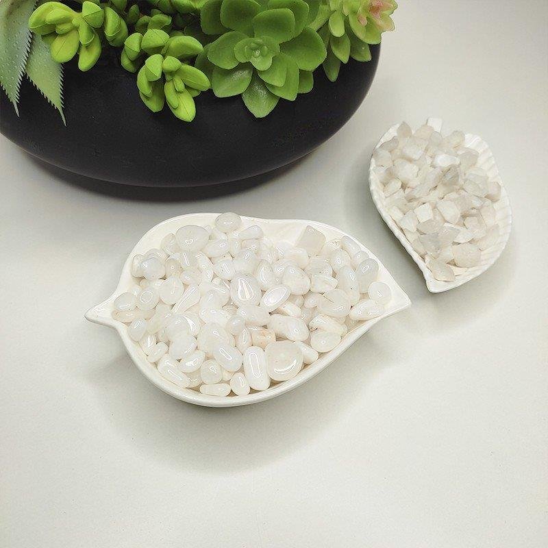 KIT DE PEDRAS NATURAIS POLIDAS 250G - QUARTZO BRANCO