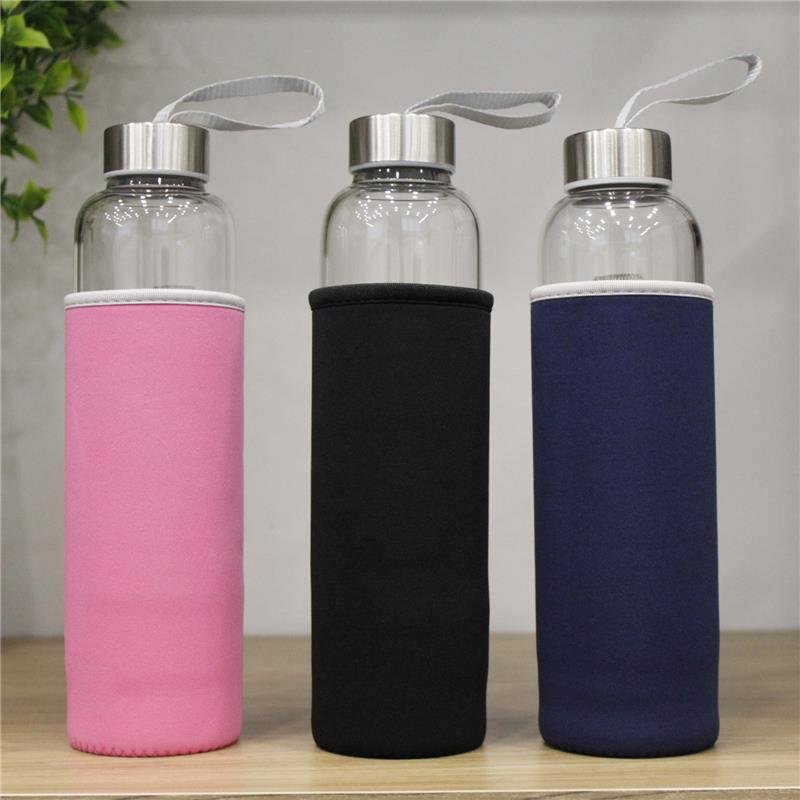 GARRAFA DE VIDRO PARA INFUSÃO BOAS VIBRAÇÕES - QUARTZO ROSA