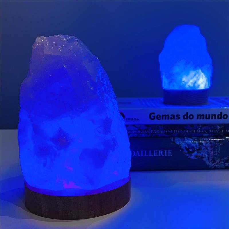 LUMINÁRIA PEQUENA LUZ COLORIDA - QUARTZO ROSA