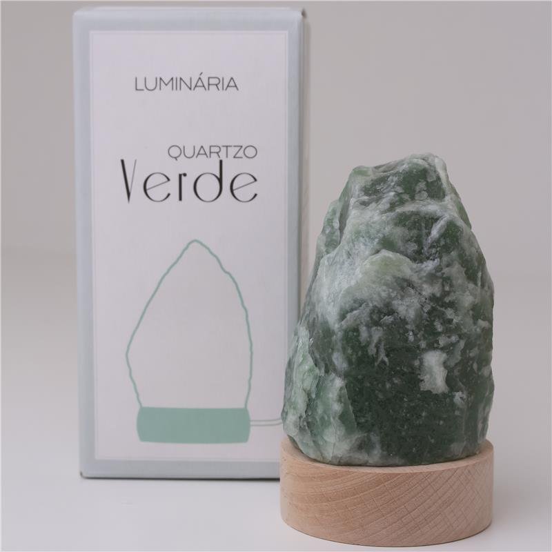 LUMINÁRIA PEQUENA LUZ BRANCA - QUARTZO VERDE
