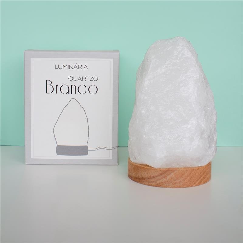 LUMINÁRIA GRANDE LUZ COLORIDA - QUARTZO BRANCO