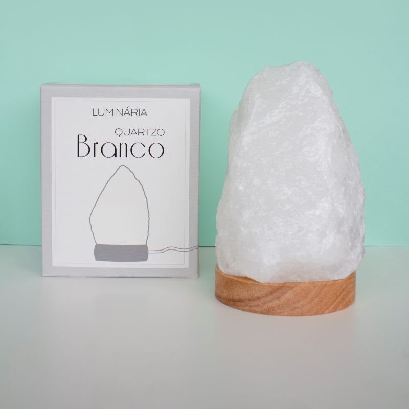 LUMINÁRIA GRANDE LUZ BRANCA - QUARTZO BRANCO